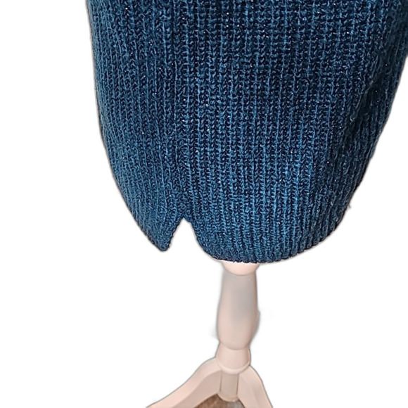 Sweater Crew Neck by St John's Bay Medium Blue Metallic Fleck Size Large - Picture 4 of 6